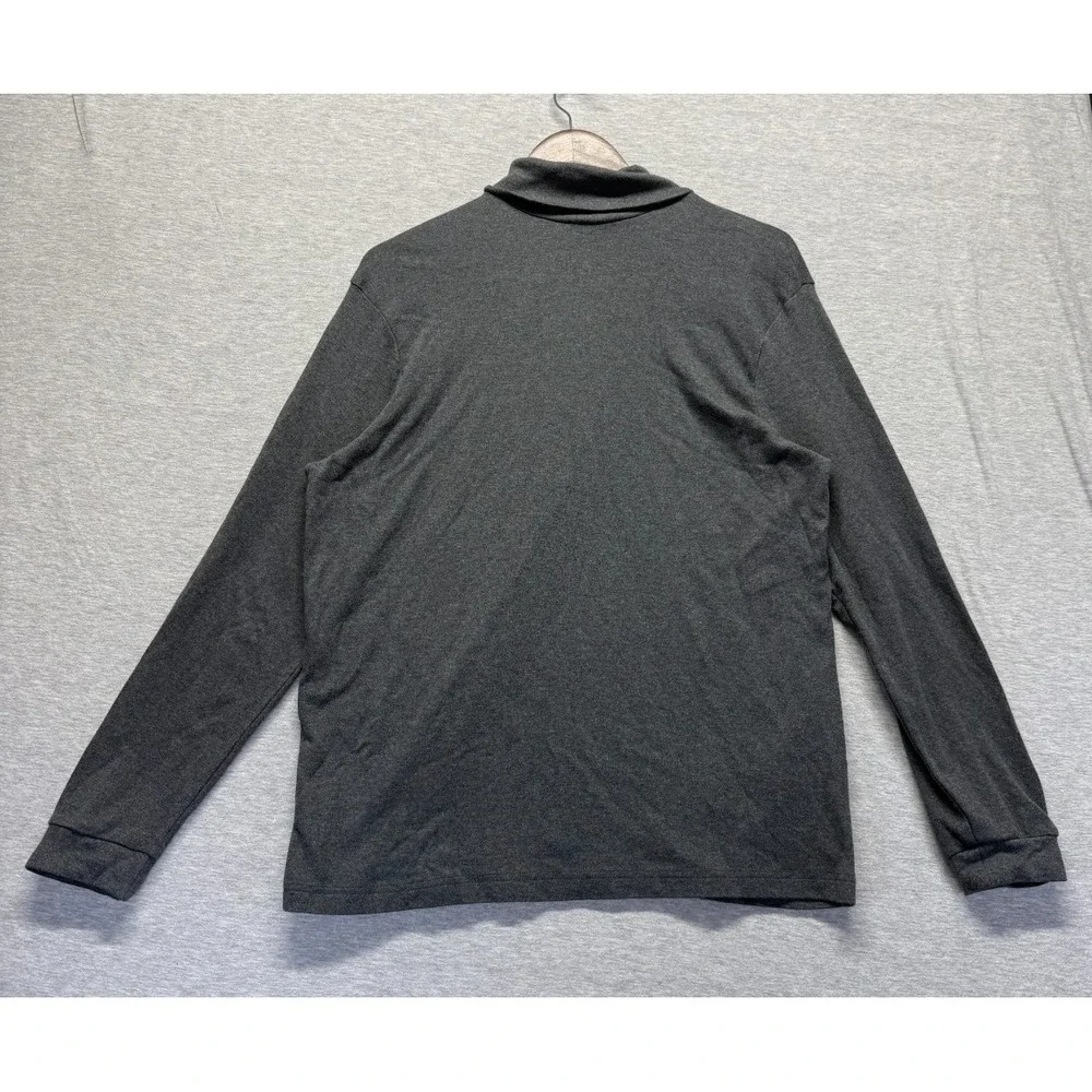 Club Room Jersey Shirt Mens XL Heather Gray Cotton Long Sleeve Turtleneck Winter